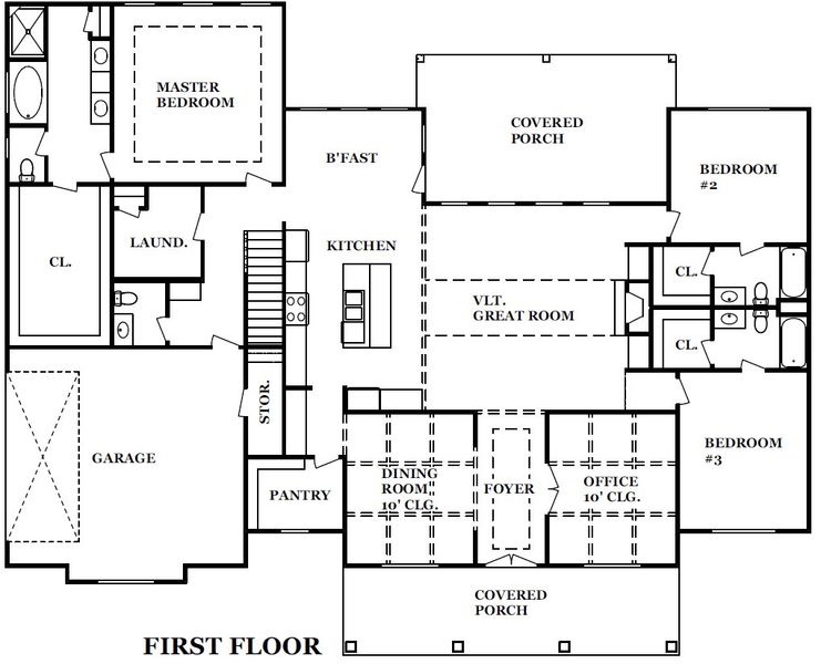 2D floor plan layout for the Dunleaf Linton Estates by JR Homes in Linton Estates, Newnan, GA (Image 3).