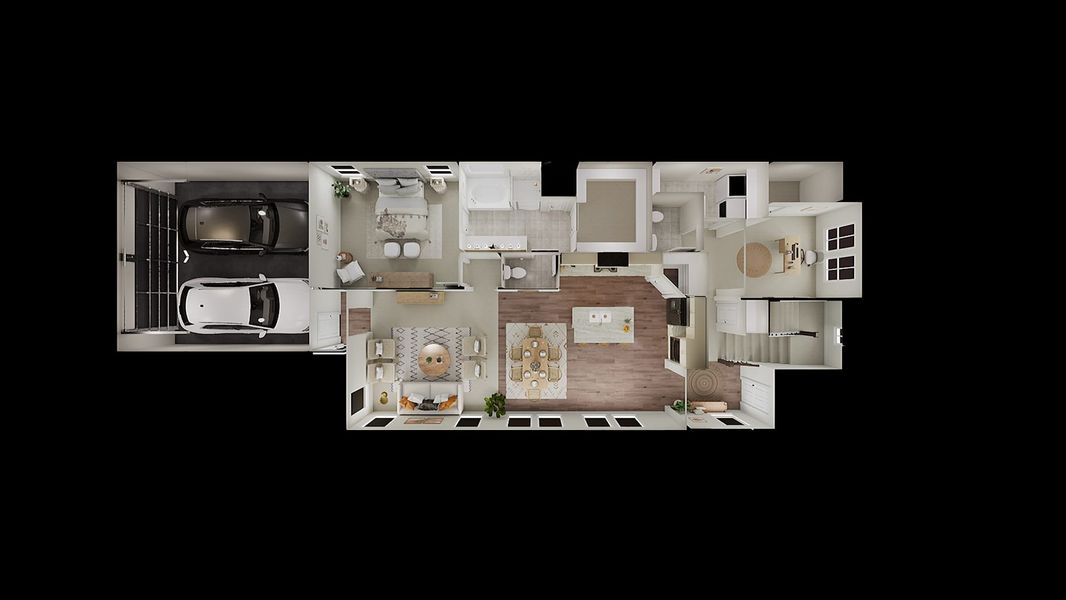 2D floor plan layout for the Palomino by Tri Pointe Homes in Painted Tree, McKinney, TX (Image 3).