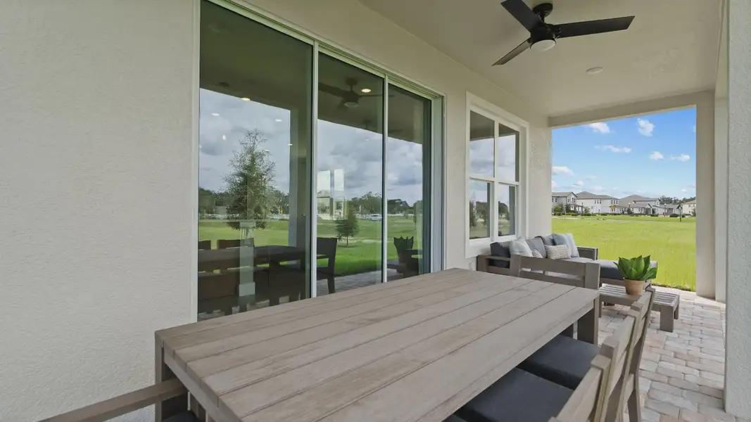 Exterior details and patio area of a home in Trailside, Mount Dora (Image 3).