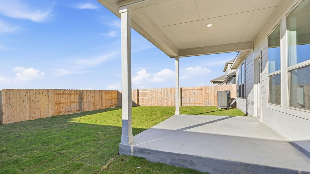 Exterior details and patio area of a home in Briarwood, Elgin (Image 3).