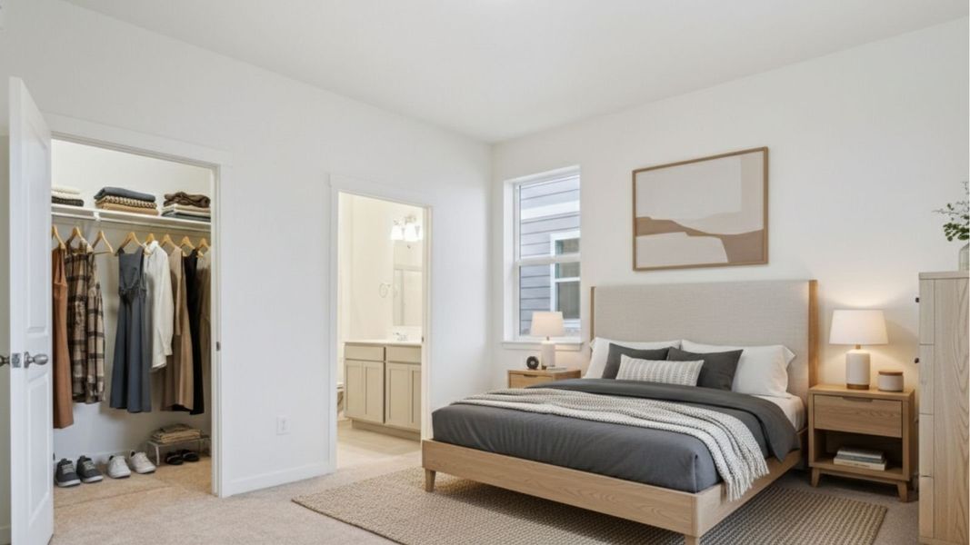 Furnished interior view inside a new home in Silver Peaks, Lochbuie (Image 7). Furnished interior view inside a new home in Silver Peaks, Lochbuie (Image 7).