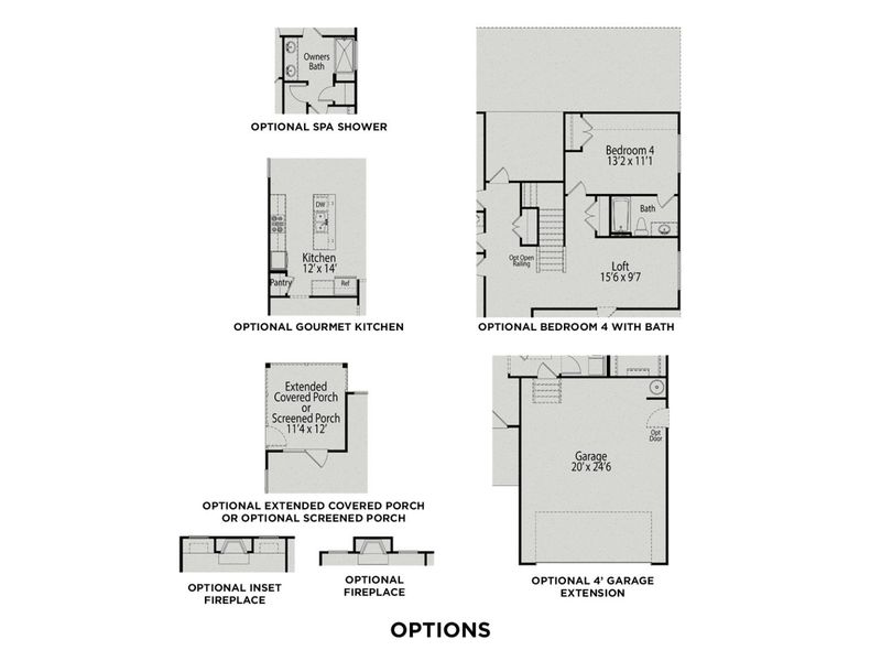2D floor plan layout for the The Ash by Davidson Homes LLC in Retreat at North Main, Lillington, NC (Image 6).