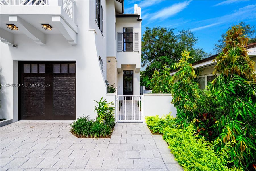 Exterior details and patio area of a home in , Coral Gables (Image 17). Exterior details and patio area of a home in , Coral Gables (Image 17).