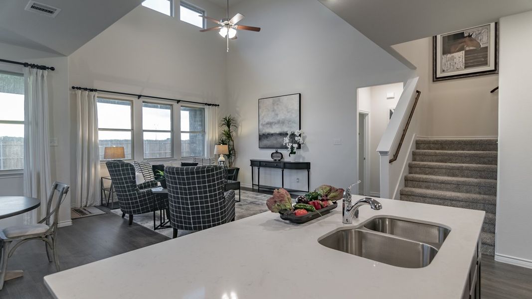 Representative furnished interior of a home built from the Copaiba by D.R. Horton in Windchime, Celina (Image 5).