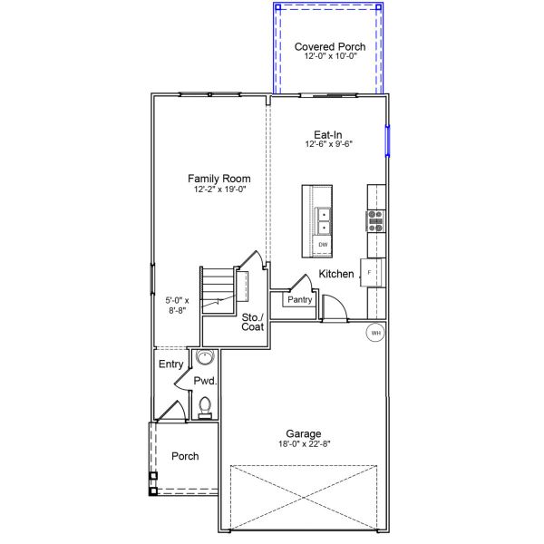 2D floor plan layout of this home in Central Creek, Goose Creek, SC (Image 3).