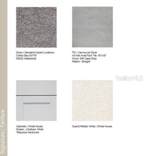 Sample of building materials used in homes in Waterstone, Groveland (Image 18).