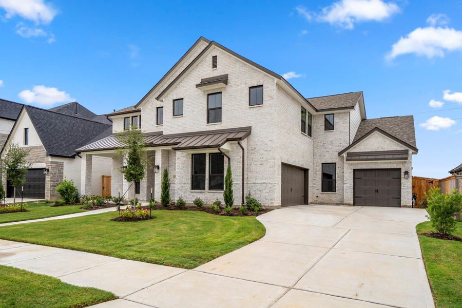 Front exterior of a new home in , Fulshear, TX, highlighting curb appeal (Image 20).