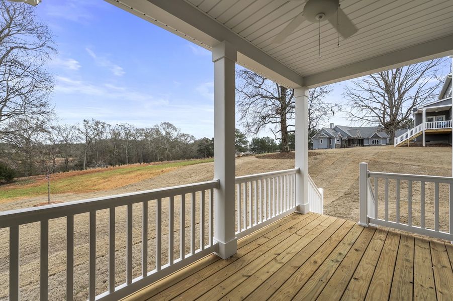 Exterior details and patio area of a home in Ridgecrest at Midway, Anderson (Image 3).
