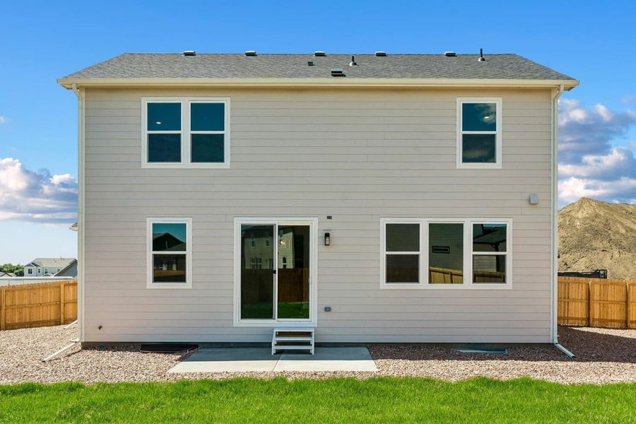 Exterior details and patio area of a home in The Glen-12, Colorado Springs (Image 3).