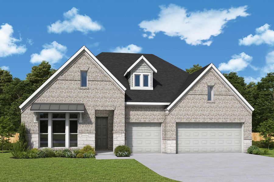 Representative exterior photo of a completed home built from the The Ingram by David Weekley Homes in Walden Creek – Summit Collection, Montgomery, TX (Image 2).