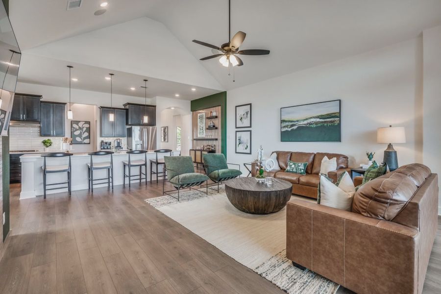 Representative furnished interior of a home built from the Princeton by Chesmar Homes in Silo Mills, Joshua (Image 4). Representative furnished interior of a home built from the Princeton by Chesmar Homes in Silo Mills, Joshua (Image 4).
