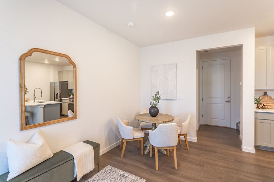 Furnished interior view inside a new home in The Vistas at West Mesa, Colorado Springs (Image 11). Furnished interior view inside a new home in The Vistas at West Mesa, Colorado Springs (Image 11).