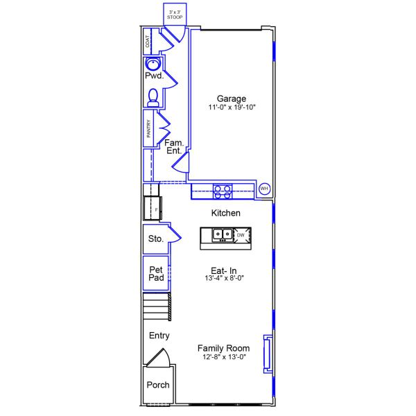 2D floor plan layout of this home in Nichols Landing, Charlotte, NC (Image 2). 2D floor plan layout of this home in Nichols Landing, Charlotte, NC (Image 2).
