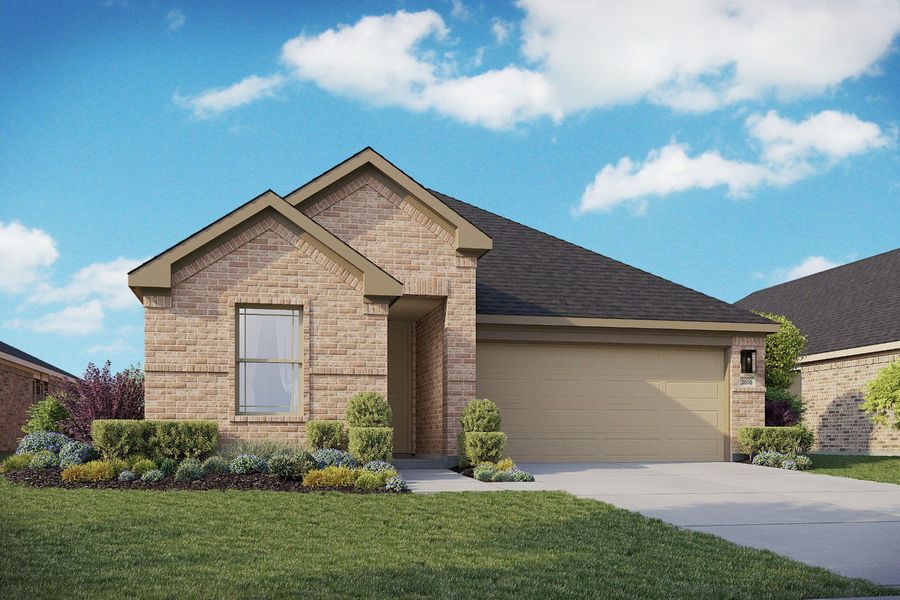 2D floor plan layout for the Fiji by DRB Homes in Meyer Ranch - Enclave, New Braunfels, TX (Image 4).