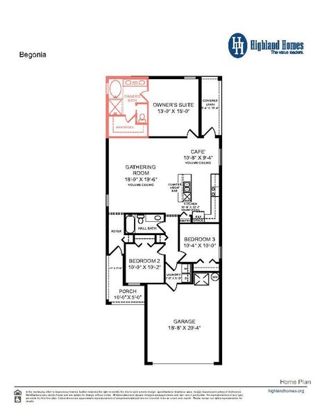 Begonia - Home Layout