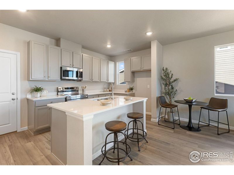 Furnished interior view inside a new home in Spring Valley, Longmont (Image 5). Furnished interior view inside a new home in Spring Valley, Longmont (Image 5).