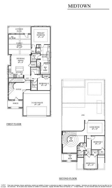 2D floor plan layout of this home in The Trails - 45', New Caney, TX (Image 3). 2D floor plan layout of this home in The Trails - 45', New Caney, TX (Image 3).