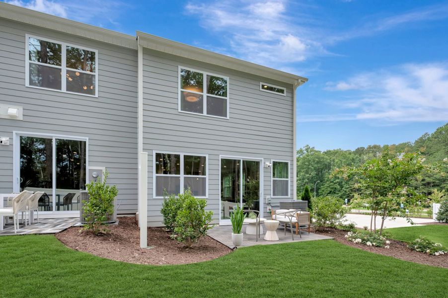 Representative exterior details of a home built from the Valencia II by Mattamy Homes in Ashmore Townes, Garner (Image 4). Representative exterior details of a home built from the Valencia II by Mattamy Homes in Ashmore Townes, Garner (Image 4).