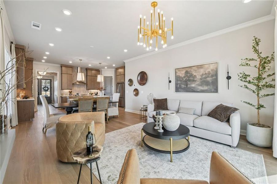 Furnished interior view inside a new home in Palisades Single Family, Cumming (Image 4).