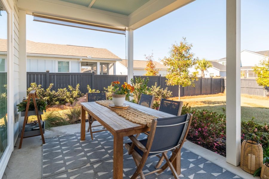 Exterior details and patio area of a home in Midtown at Nexton, Summerville (Image 25). Exterior details and patio area of a home in Midtown at Nexton, Summerville (Image 25).