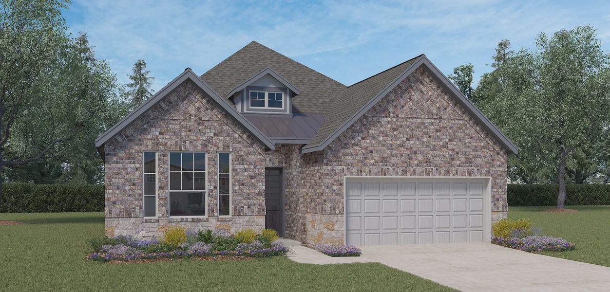 Representative exterior photo of a completed home built from the Sunnyside by Chesmar Homes in Artavia, Conroe, TX (Image 14).