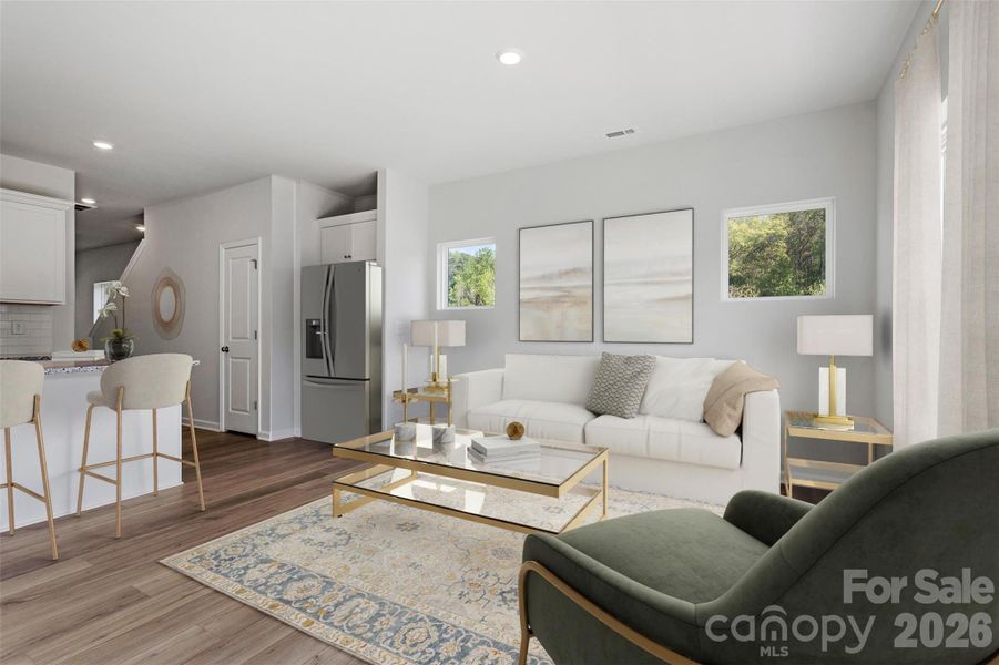 Furnished interior view inside a new home in Sloan Station, Charlotte (Image 7).