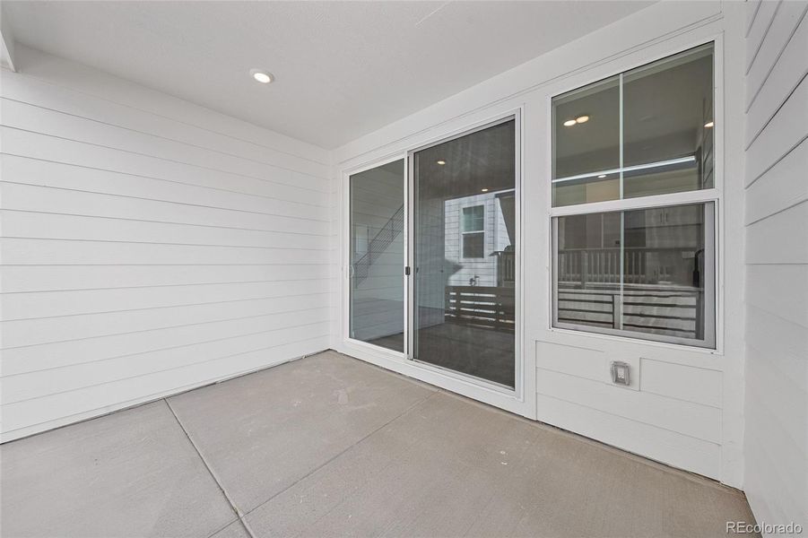 Exterior details and patio area of a home in Duet at Sterling Ranch, Littleton (Image 4).