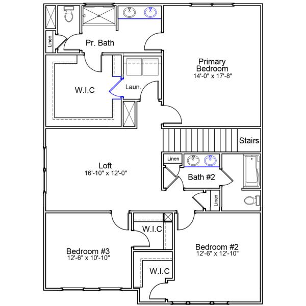 2D floor plan layout of this home in Mayfair Village, Spartanburg, SC (Image 5).