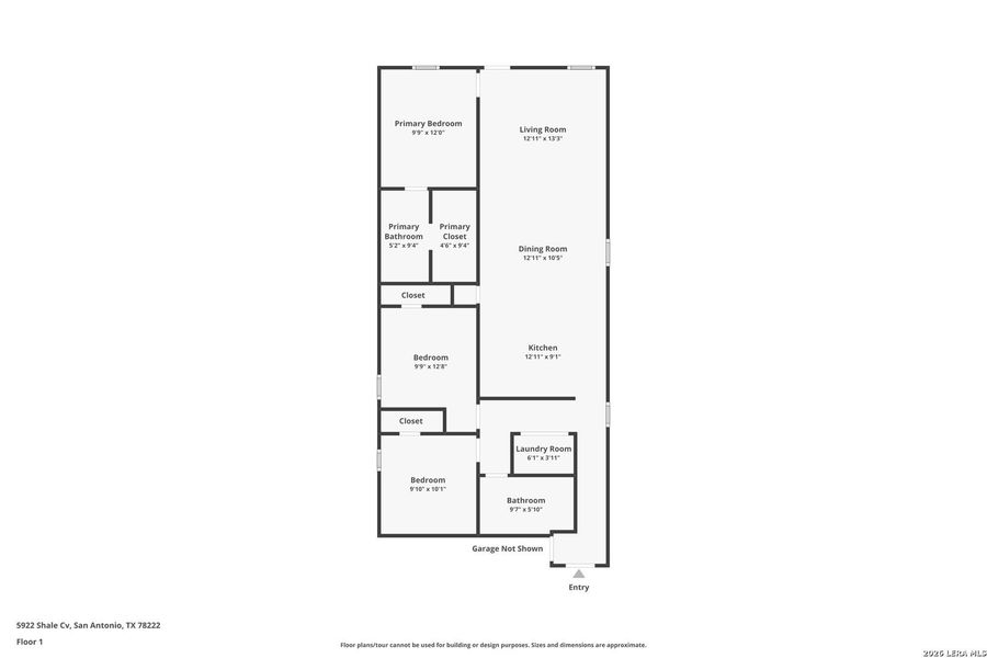 2D floor plan layout of this home in Blue Ridge Ranch, San Antonio, TX (Image 4).