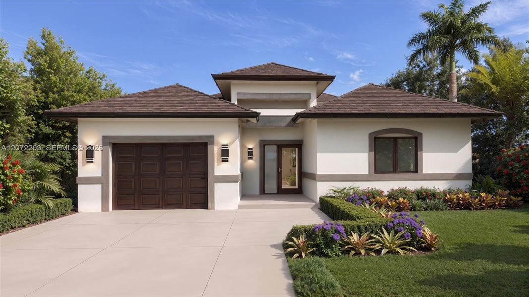 Front exterior of a new home in , Dania Beach, FL, highlighting curb appeal (Image 1). Front exterior of a new home in , Dania Beach, FL, highlighting curb appeal (Image 1).