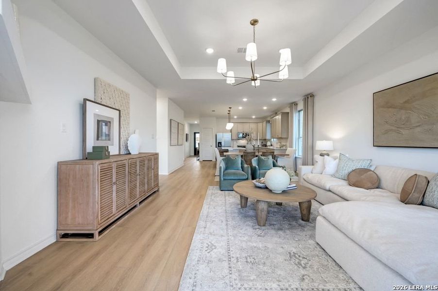 Furnished interior view inside a new home in Nopal Valley, San Antonio (Image 23).