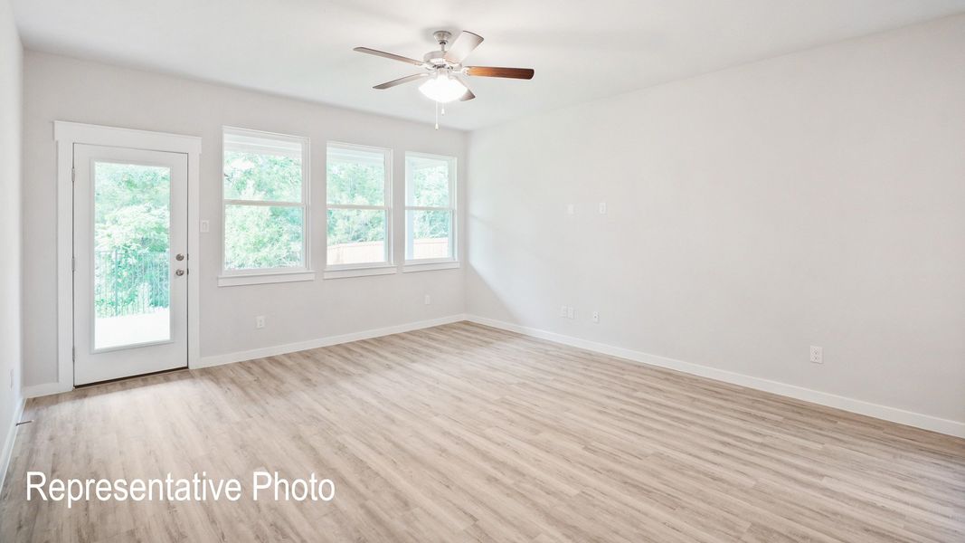 Furnished interior view inside a new home in Westridge Journey, McKinney (Image 9).