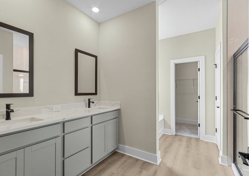Stunning master bathroom.