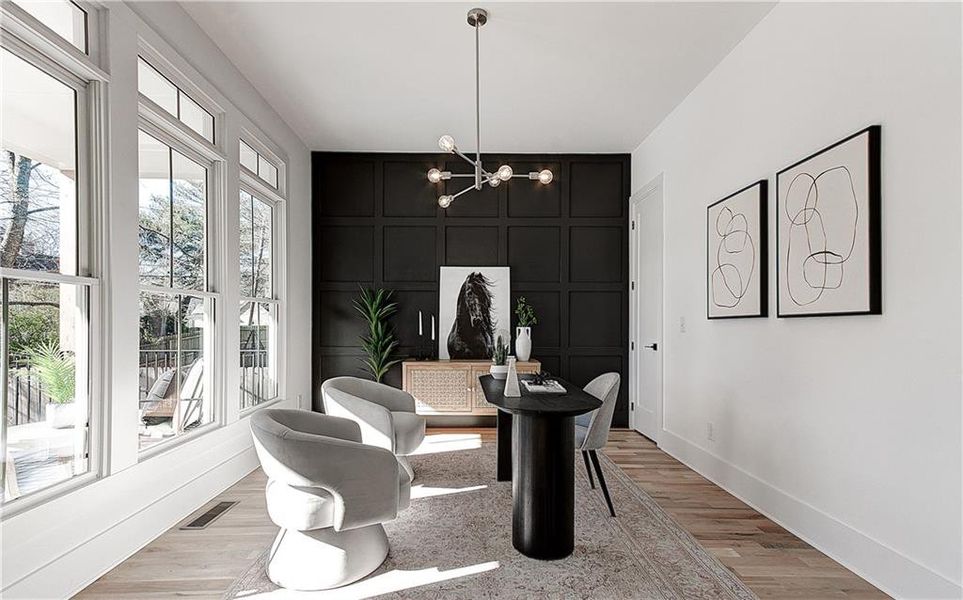 Furnished interior view inside a new home in , Atlanta (Image 14). Furnished interior view inside a new home in , Atlanta (Image 14).