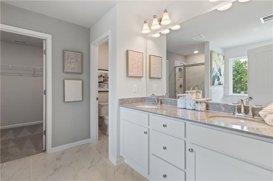 Furnished interior view inside a new home in Enclave at Evergreen, Fairburn (Image 34).