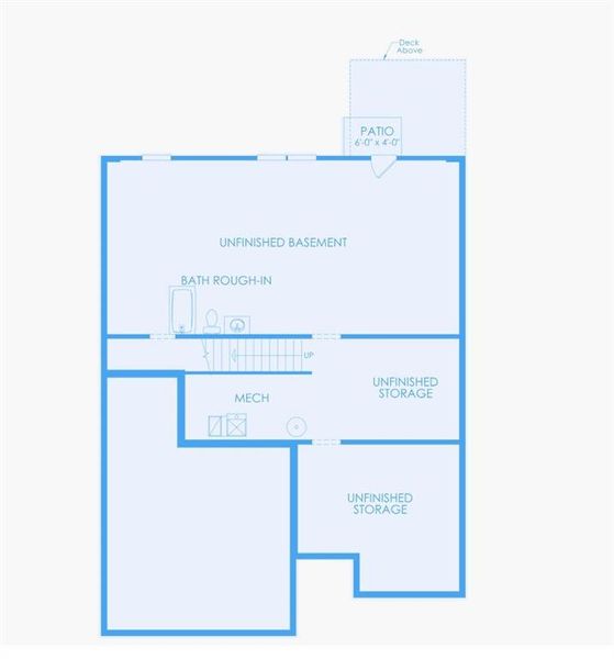 2D floor plan layout of this home in Sierra Creek, Hoschton, GA (Image 2).