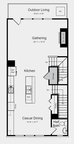 Structural options include: full bath on lower level, fireplace, storage, sky terrace.