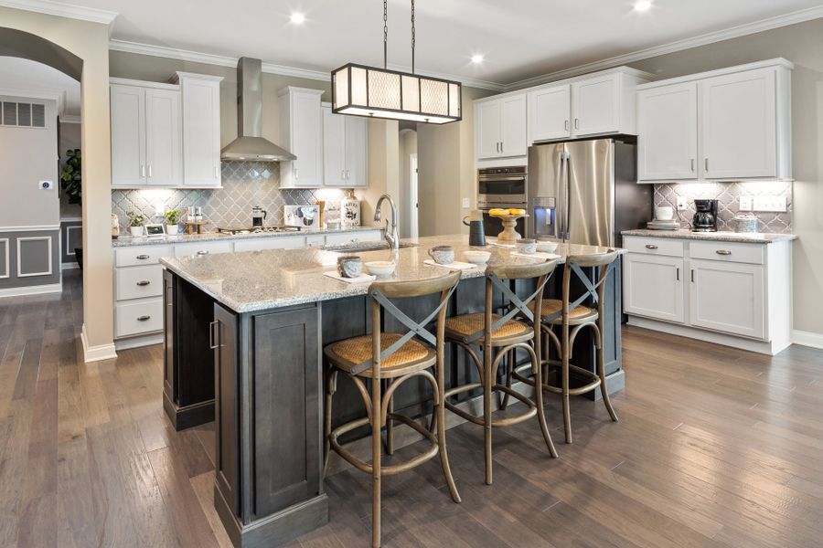 Representative furnished interior of a home built from the Everett by Fischer Homes in Woodberry, Canton (Image 11).
