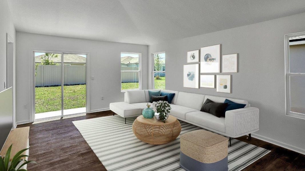 Representative furnished interior of a home built from the Adele+ by D.R. Horton in Liberty Cove, Yulee (Image 8).