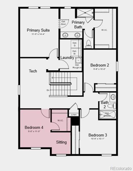 Additional Highlights Include: fourth bedroom in place of loft, GE side by side refrigerator, stainless steel gas GE range.