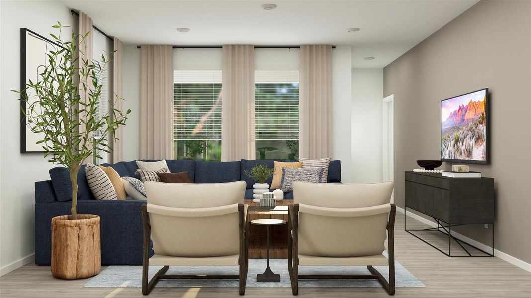 Furnished interior view inside a new home in Moore Landing, Magnolia (Image 27).