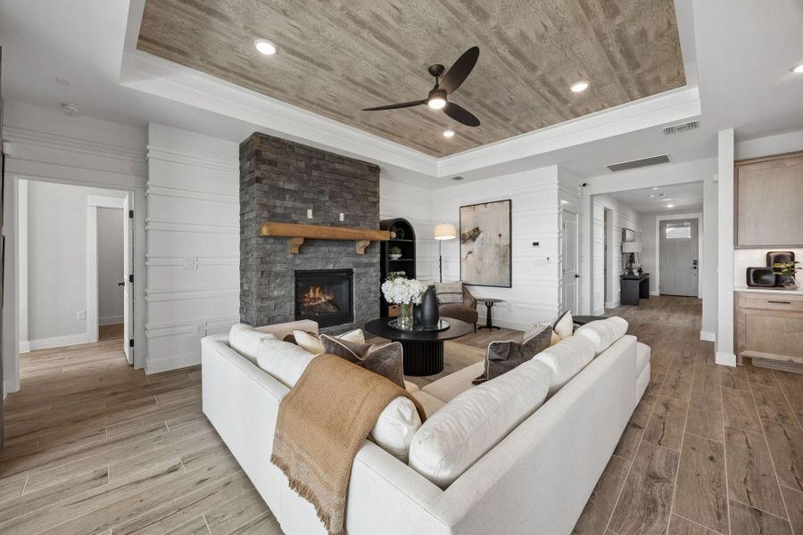 Representative furnished interior of a home built from the Prestige by Del Webb in Del Webb Bridgeland, Cypress (Image 4).