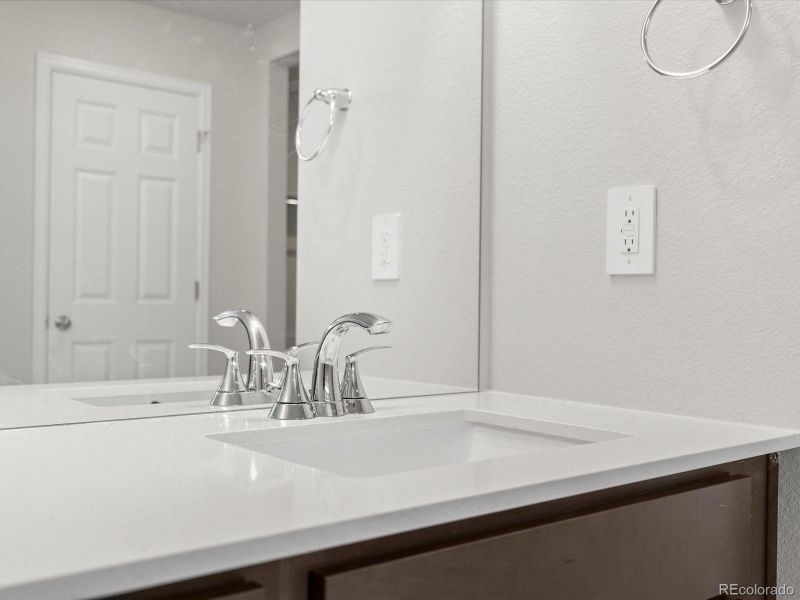 Furnished interior view inside a new home in Buffalo Highlands: The Canyon Collection, Commerce City (Image 17).