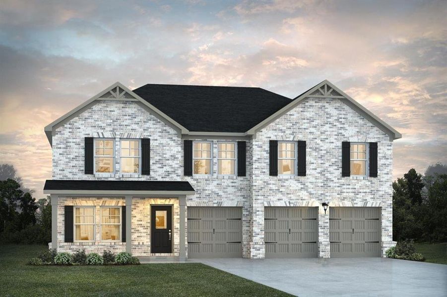 Front exterior of a new home in Southern Hills, McDonough, GA, highlighting curb appeal (Image 21).
