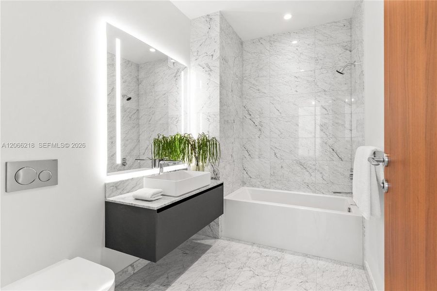 Furnished interior view inside a new home in , Miami (Image 27).