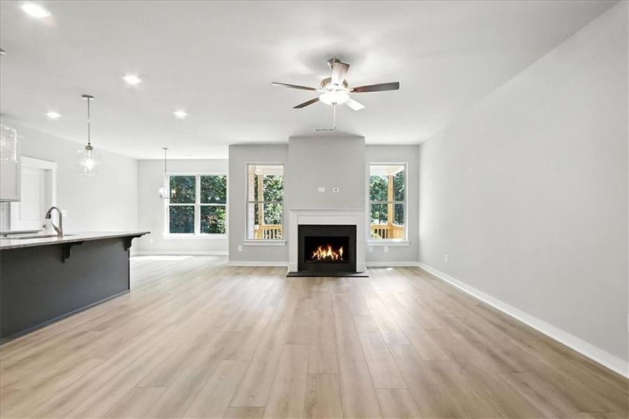Spacious, unfurnished interior of a new home in Traditions of Braselton, Jefferson (Image 42).