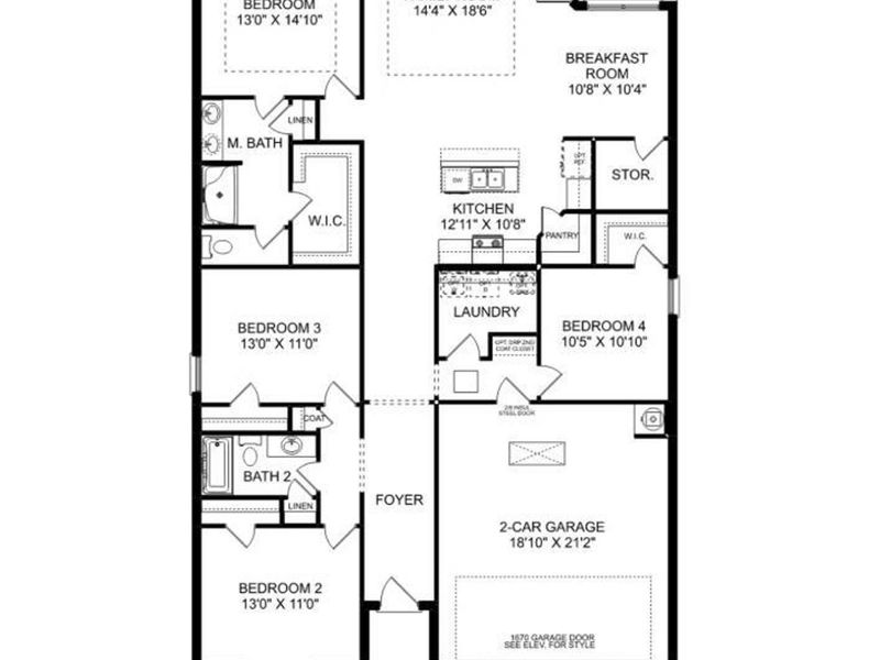 2D floor plan layout of this home in Bailey Park, Fayetteville, TN (Image 2). 2D floor plan layout of this home in Bailey Park, Fayetteville, TN (Image 2).