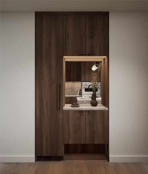 Entry cabinetry in  Trailhead Palette