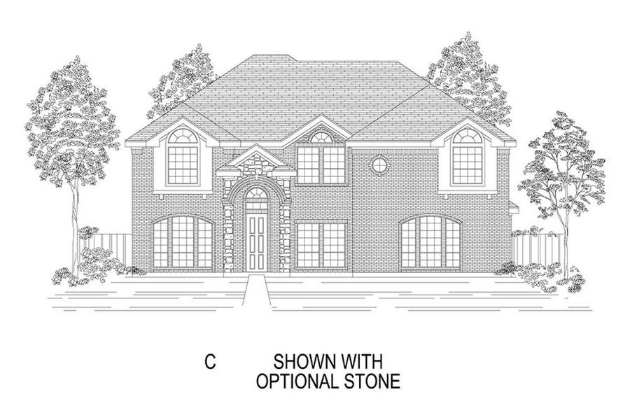 Representative rendering of the exterior for the Remington 2FS (w/Media) by First Texas Homes (Image 7). Representative rendering of the exterior for the Remington 2FS (w/Media) by First Texas Homes (Image 7).