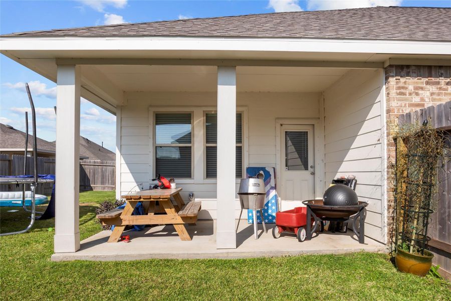 Exterior details and patio area of a home in , Baytown (Image 24). Exterior details and patio area of a home in , Baytown (Image 24).